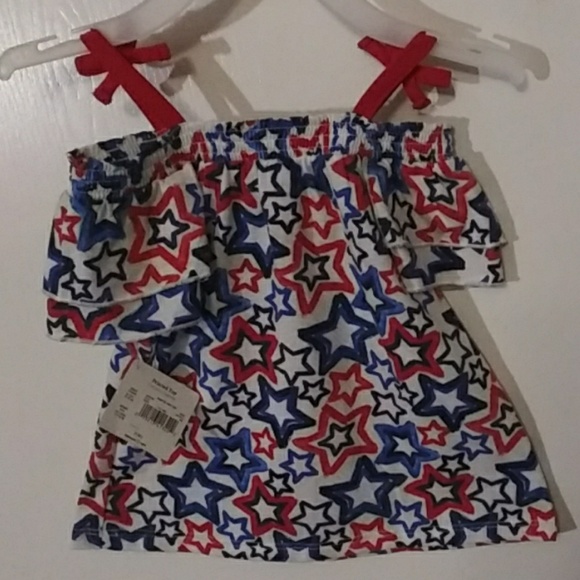 New! CELEBRATE girls Patriotic Tank Top. 2T, 4T. 4th of July. - Picture 2 of 3